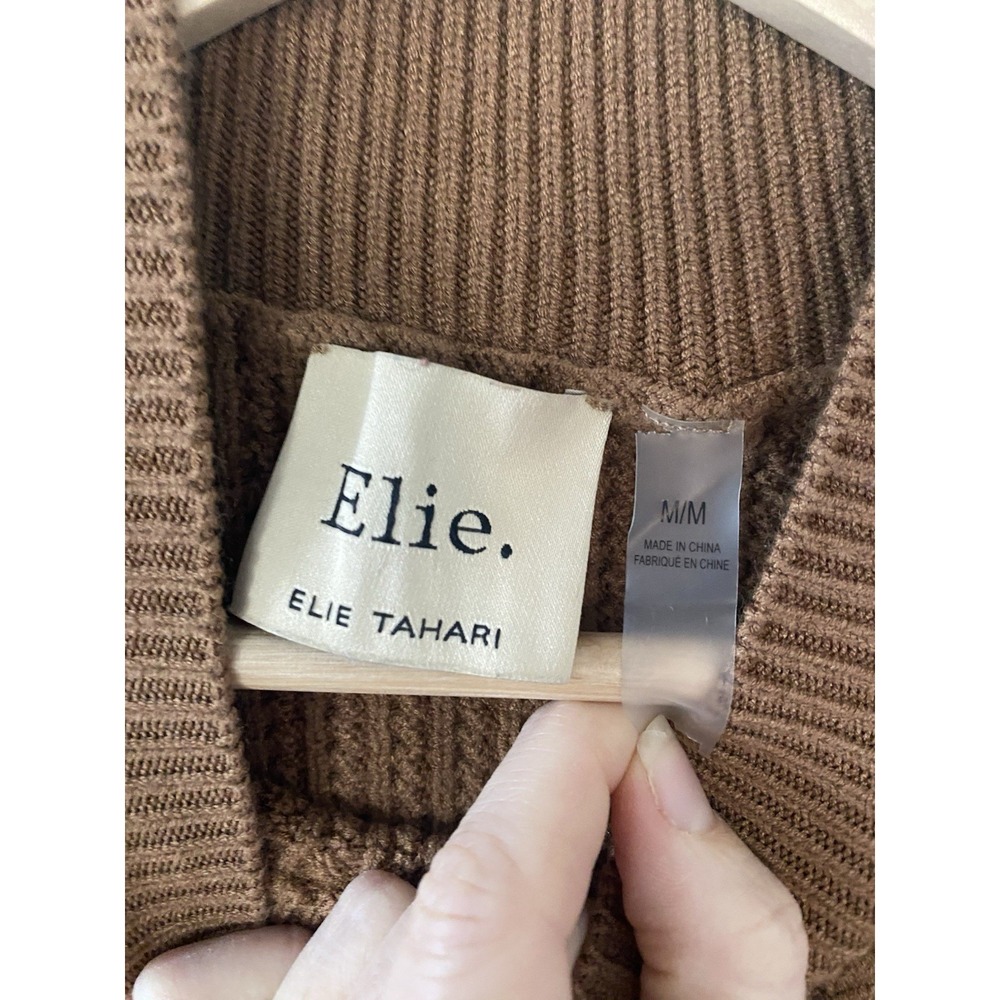 Elie Tahari Cable Knit Sweater Vest Women's Med Sz Med - Picture 5 of 8